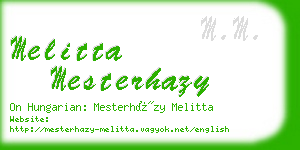 melitta mesterhazy business card